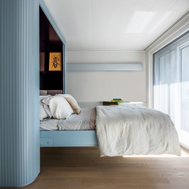 a murphy bed in a room
