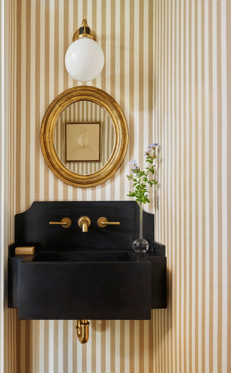 bath in ashley gilbreaths watersound, florida home tiny powder room