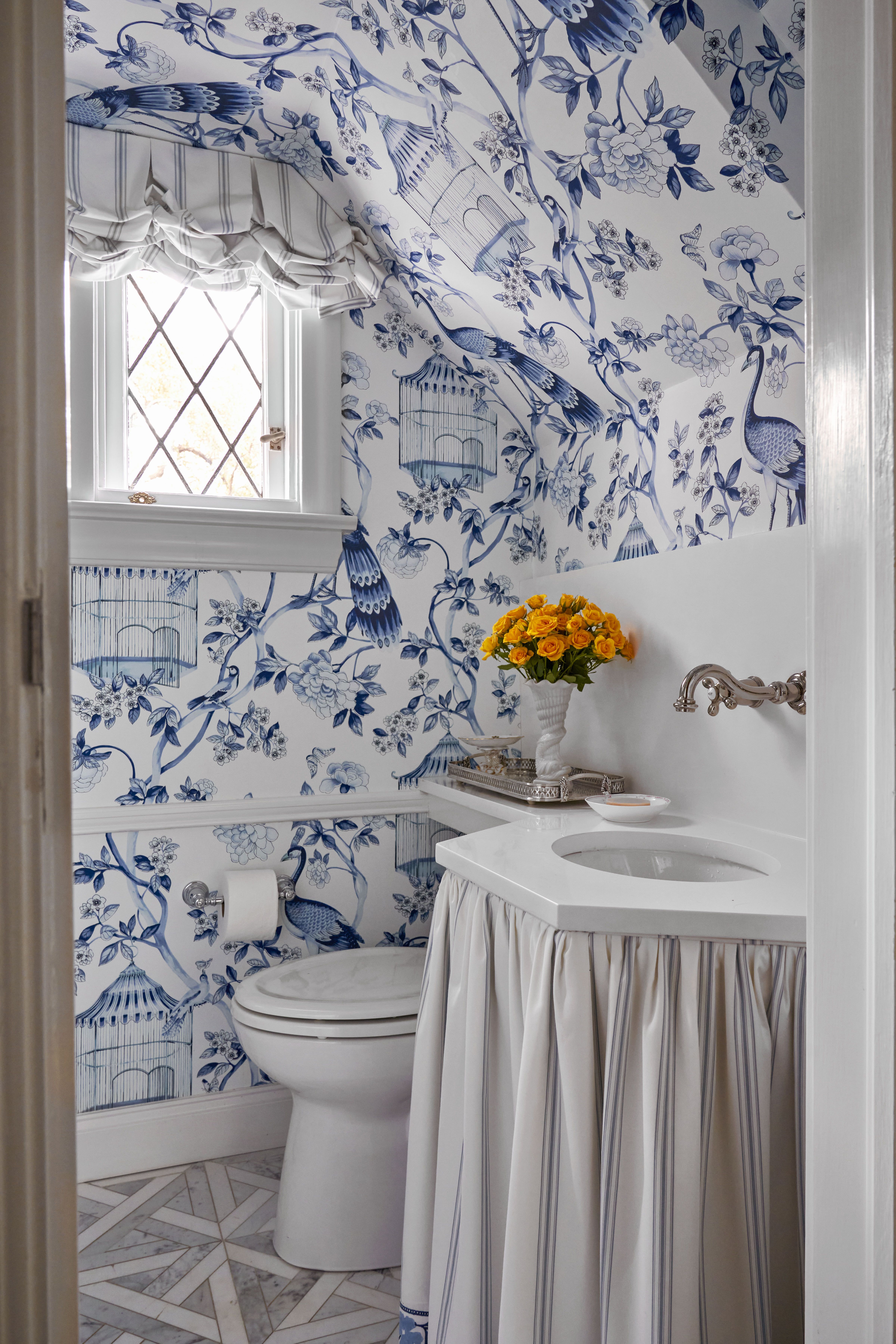 Powder room deals wallpaper