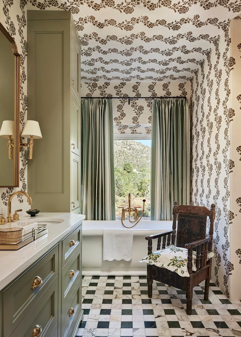 heather and matt french's sante fe home designed by french  french interiors primary bathroom