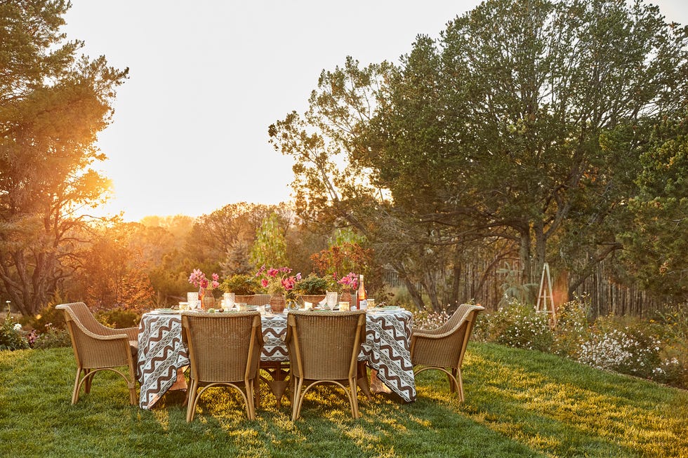 heather and matt french's sante fe home designed by french  french interiors. garden.