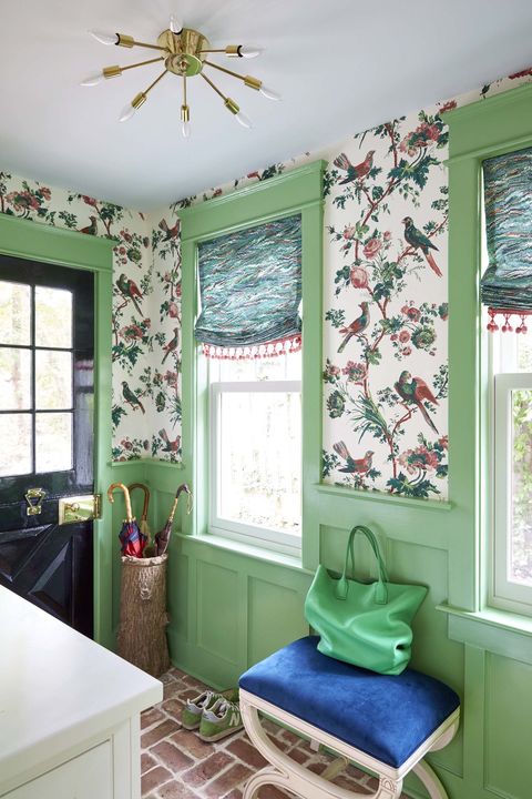 Room, Green, Property, Interior design, House, Furniture, Wall, Window treatment, Ceiling, Home, 
