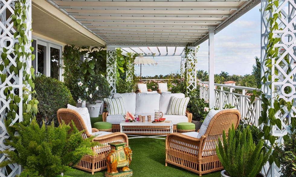 palm beach balcony outdoor living room native plants by landscape architect keith williams