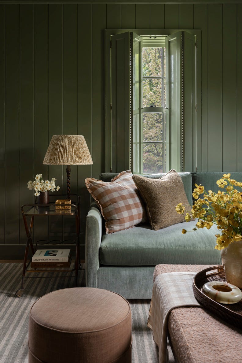 bailey mccarthy's 19th century home in martha’s vineyard designed by amber lewis. tv room.