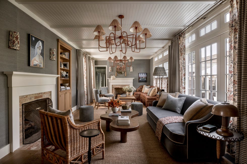 bailey mccarthy's 19th century home in martha’s vineyard designed by amber lewis. living room.