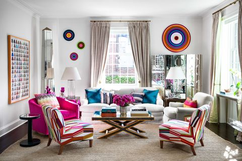 Blue, Room, Interior design, Home, Furniture, Living room, Interior design, Pink, Wall, Purple, 