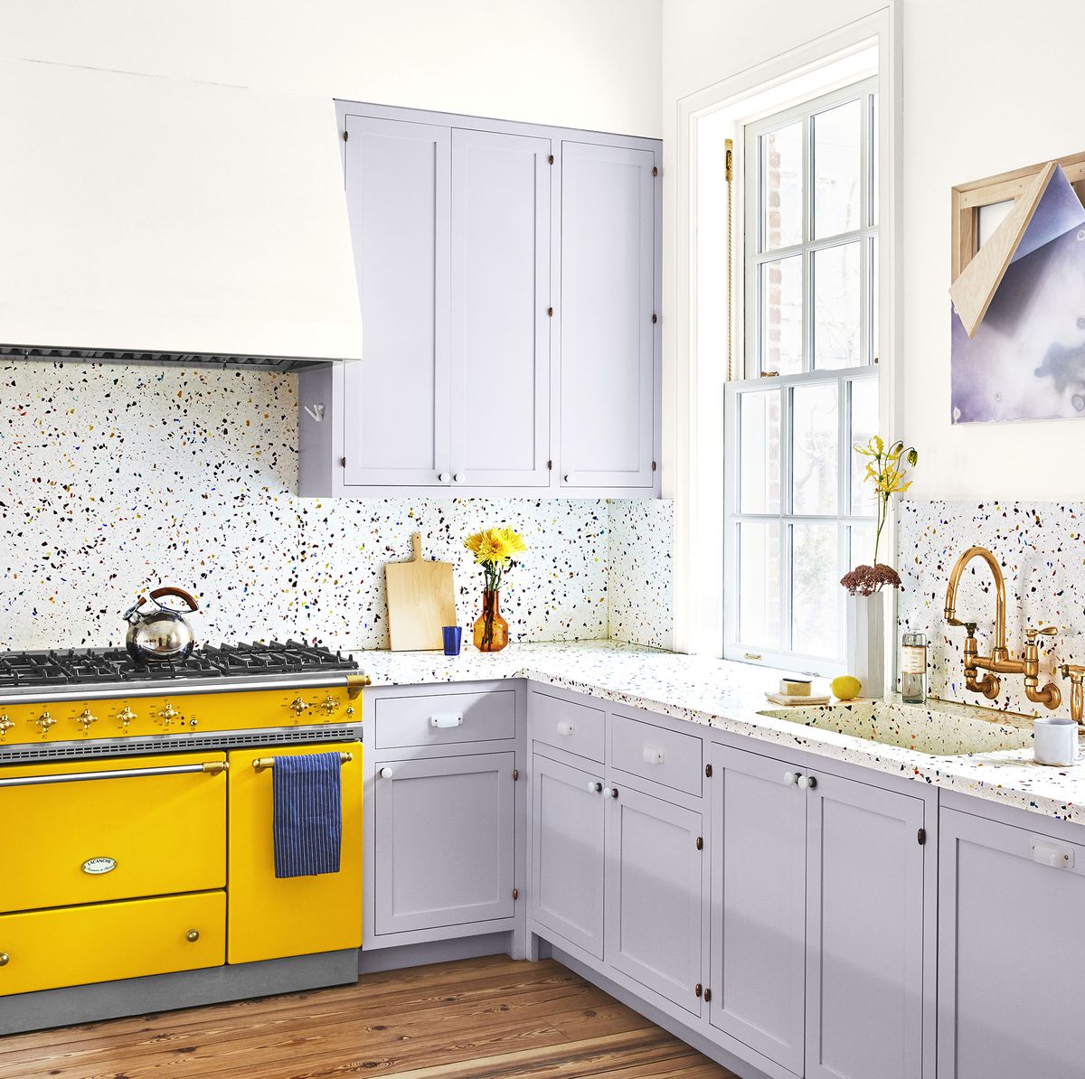 White Kitchen with Viking Appliances - Transitional - Kitchen