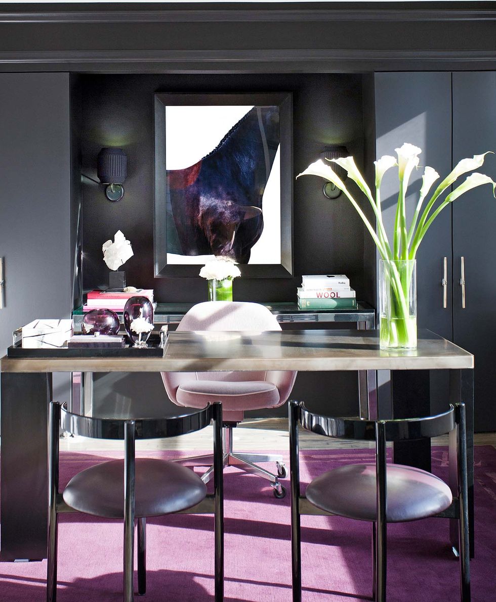 furniture, room, table, interior design, coffee table, purple, violet, dining room, living room, design,