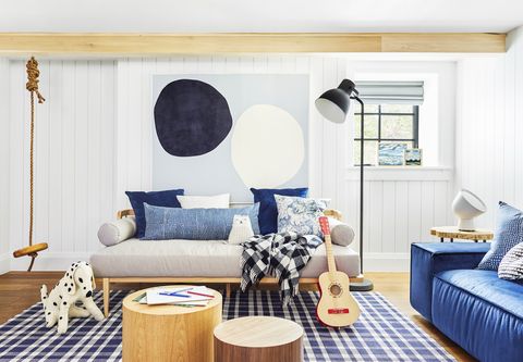kids outgrow their clothes,
but that doesn’t have to
be true for their rooms
“keep large pieces
neutral,” says designer
and mother of two emily
henderson “it’s easier and
more affordable to layer
on pops of color and your
kids’ favorite characters
or animals than it is to
implement those motifs
into the furniture and rugs”