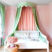 pink and green canopy for kids