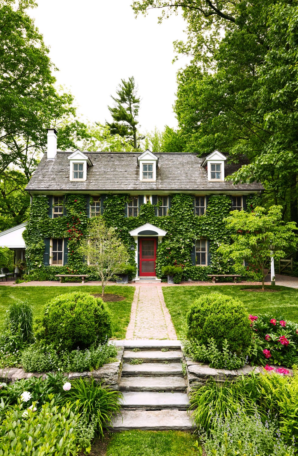 Green, House, Property, Garden, Estate, Home, Building, Tree, Botany, Shrub, 
