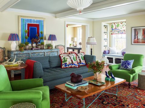 living room, green chairs