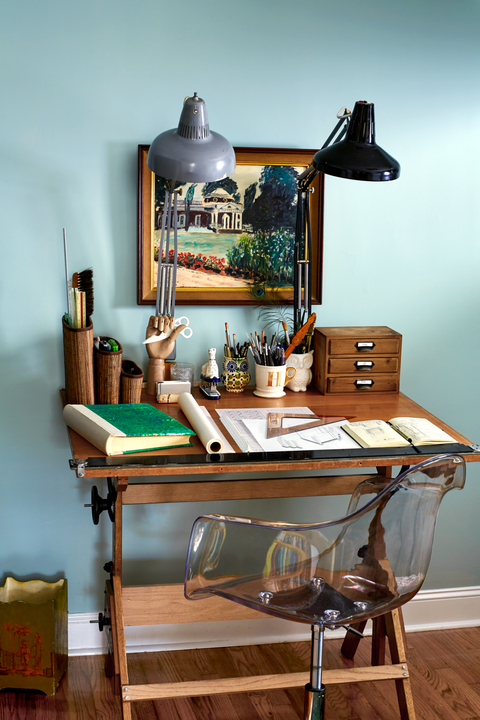 Furniture, Table, Shelf, Room, Turquoise, Interior design, Shelving, Still life photography, Desk, Still life, 
