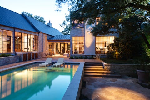 pool in backyard