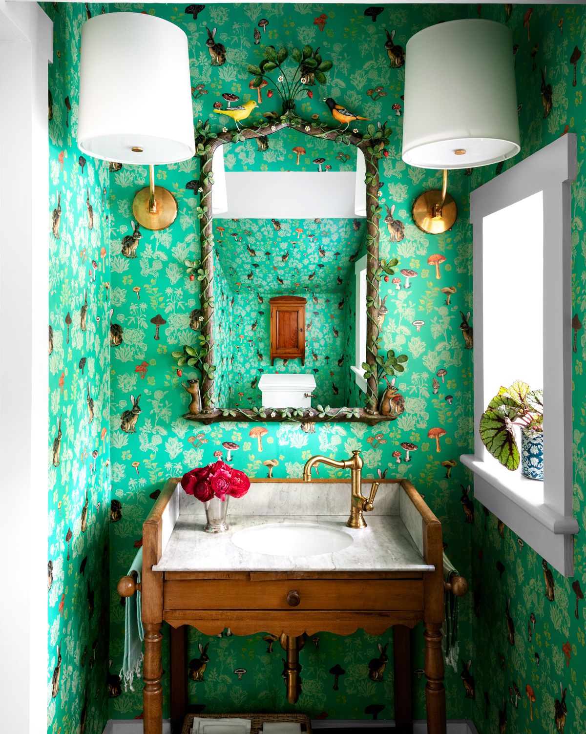 Green, Room, Turquoise, Furniture, Interior design, Wallpaper, Bathroom, Table, House, 