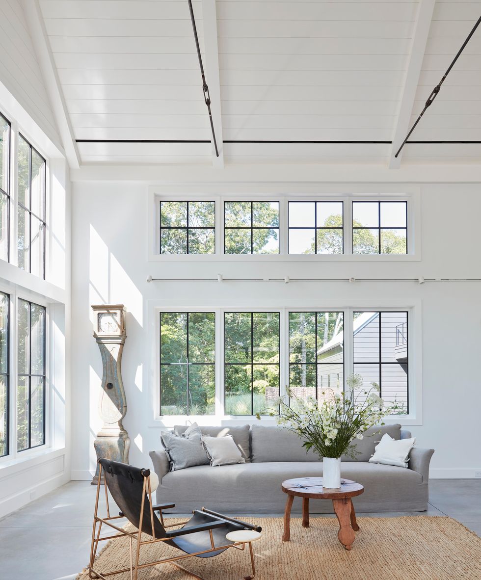 white living room designed by pam schneider