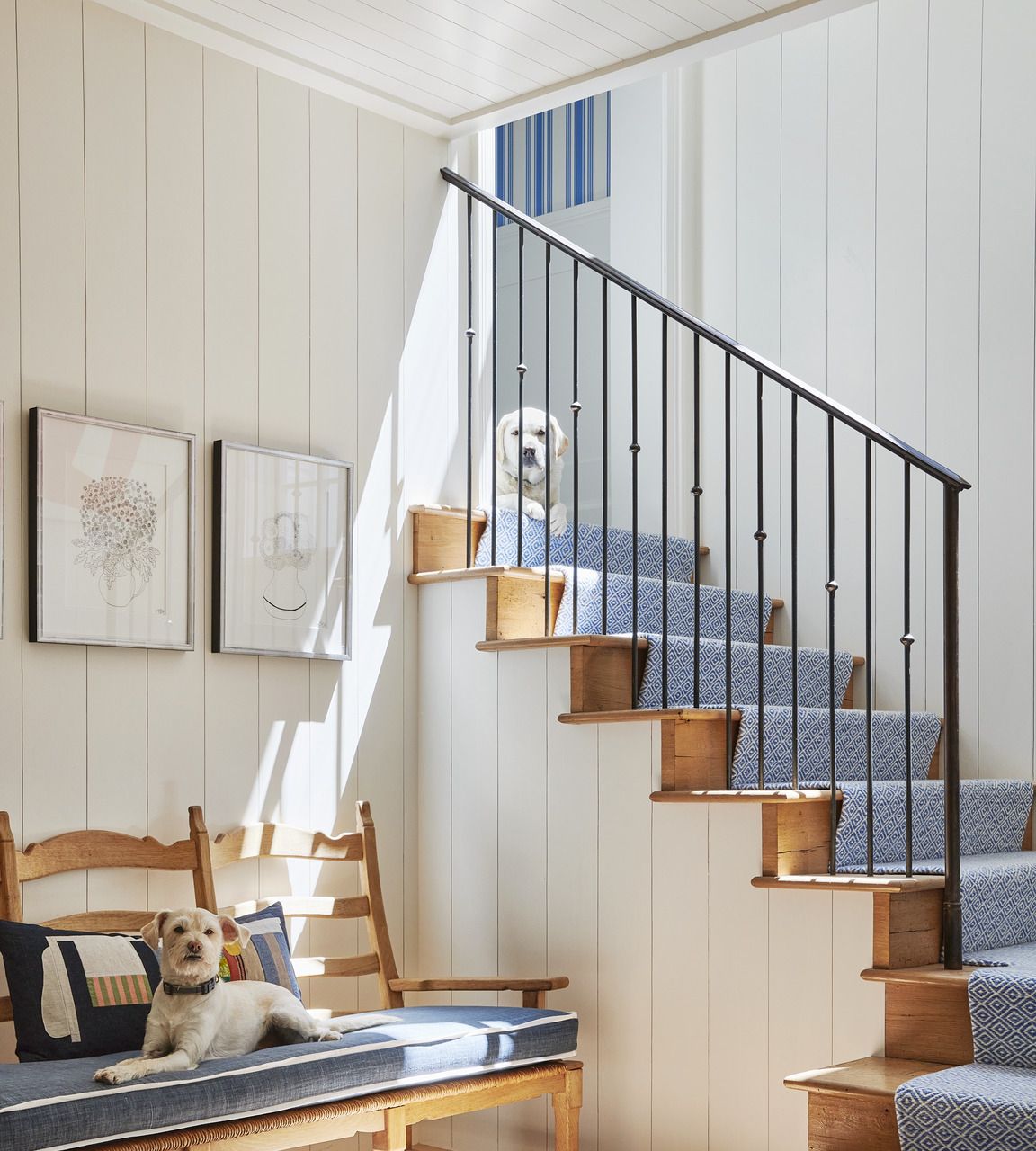 landing
a staircase leads to the lowerlevel
children’s rooms runner
elizabeth eakins bench 1stdibs
pillow the future perfect
rug patterson flynn martin
artwork nickey kehoe
