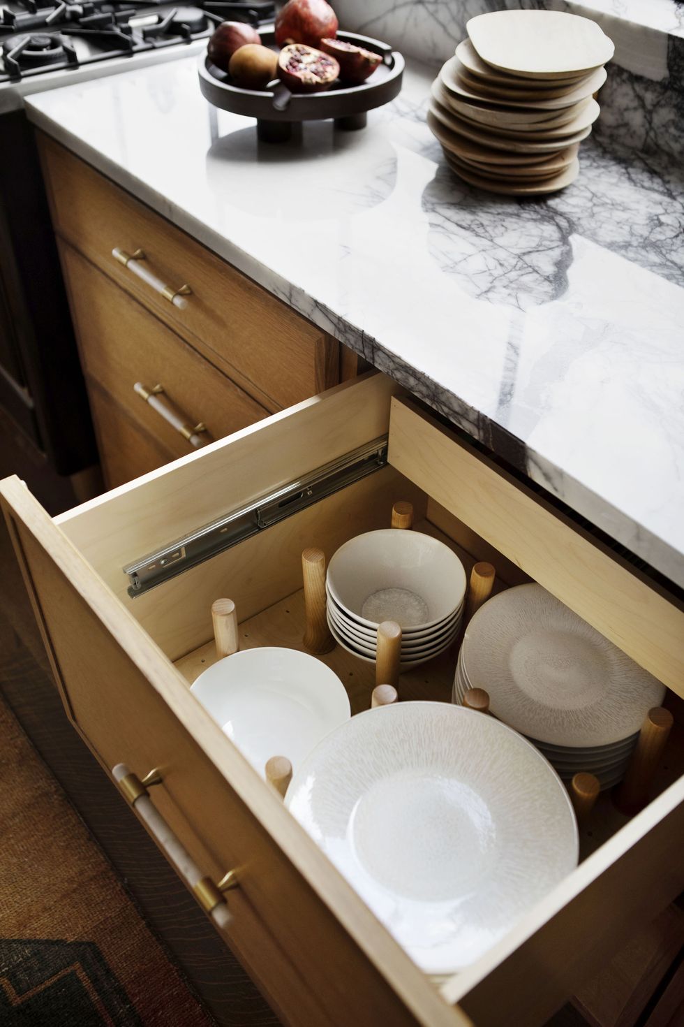 drawers with peg organizers