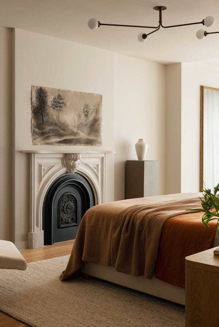 1880s townhouse near van vorst park in jersey city\, new jersey\, designed by elaine santos primary bedroom 1880s townhouse near van vorst park in jersey city\, new jersey\, designed by elaine santos primary bedroom