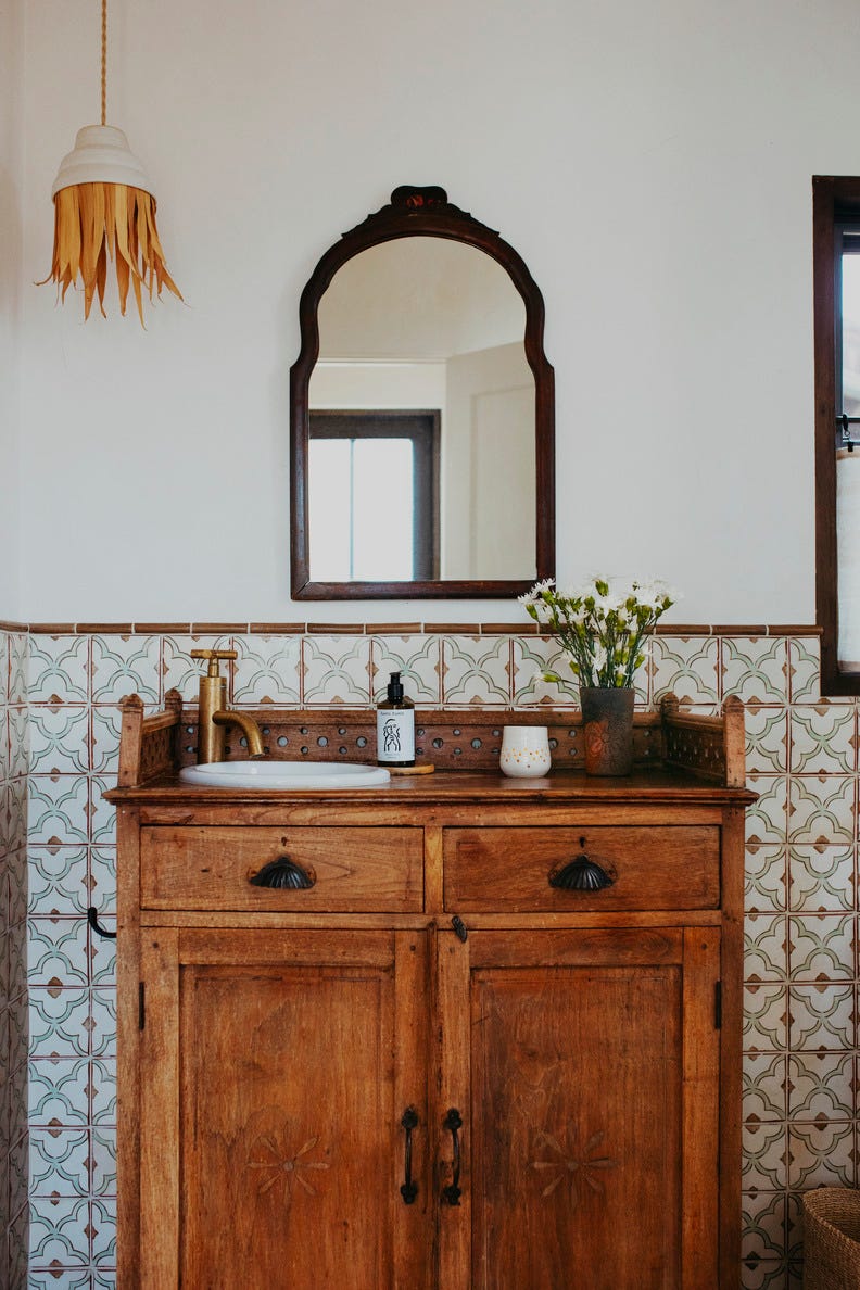 a california ranch home transformed into a modern day hacienda by rita donahoe of rita chan interiors powder room