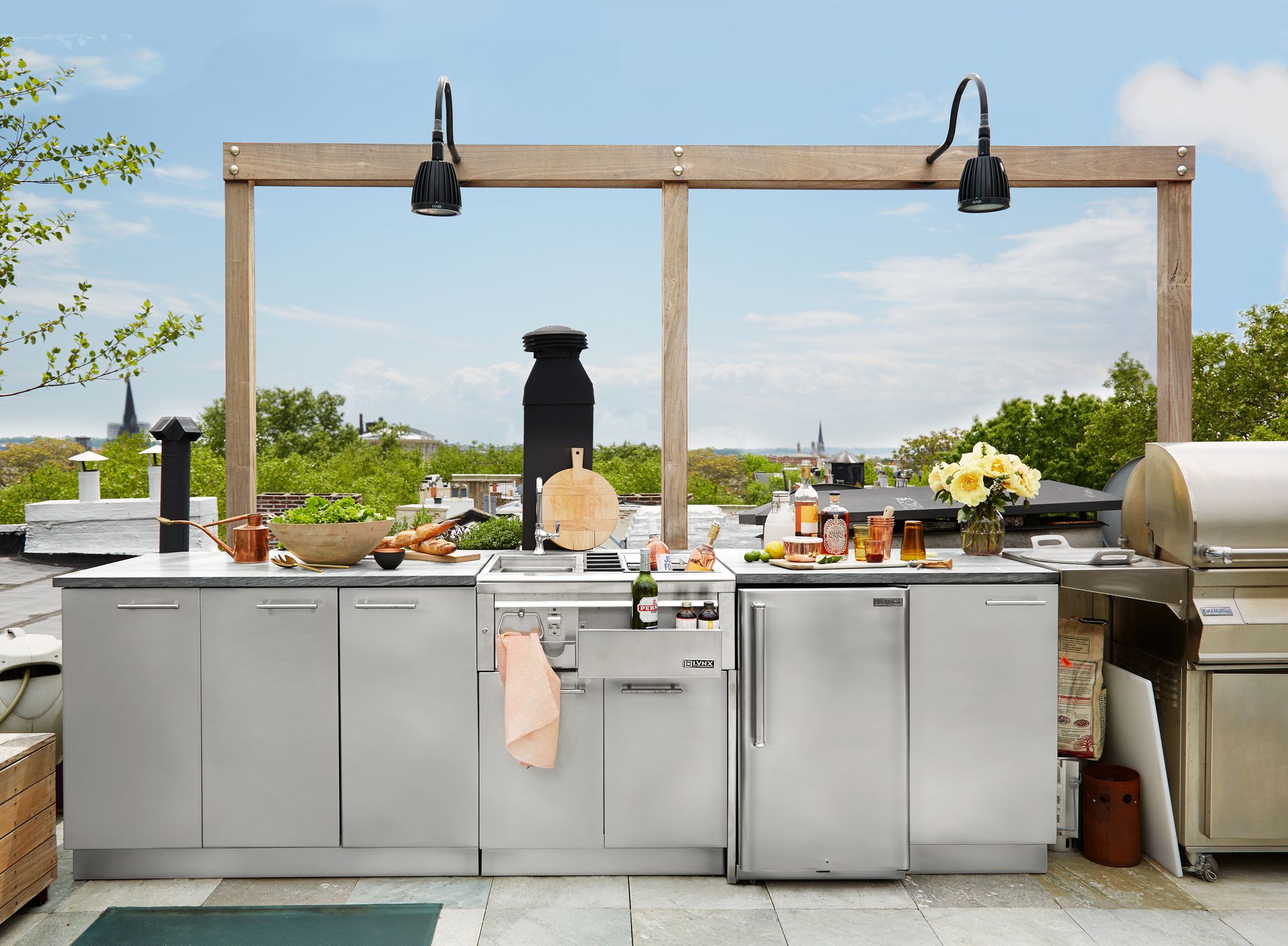 rooftop outdoor kitchen design