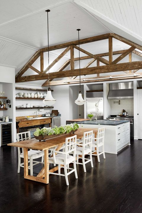Country kitchen with exposed beams