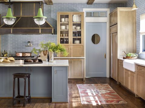 blue kitchen designed by meredith mcbrearty in fort worth