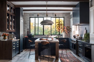 dark blue kitchen designed by studio dearborn