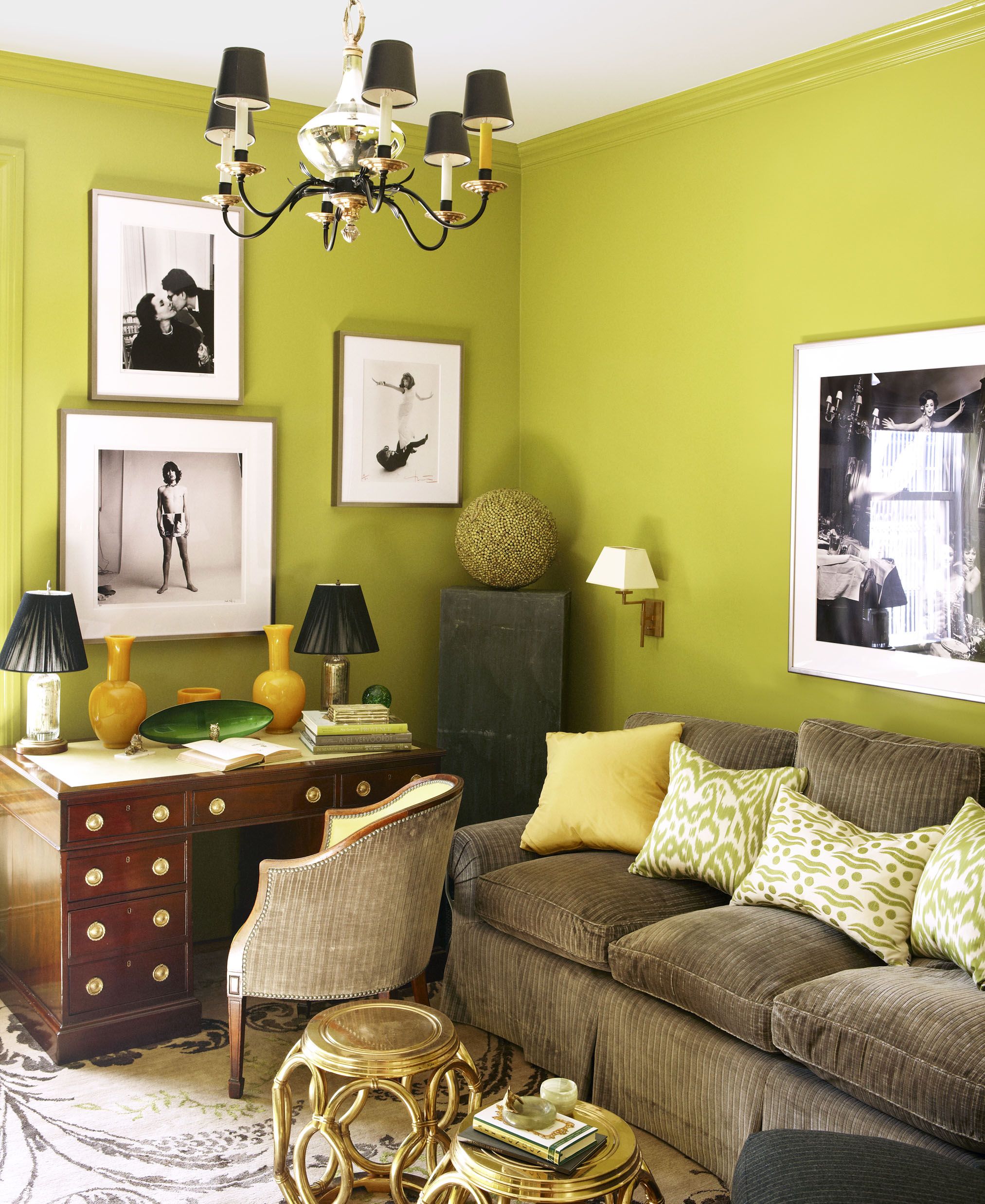 yellow green wall paint