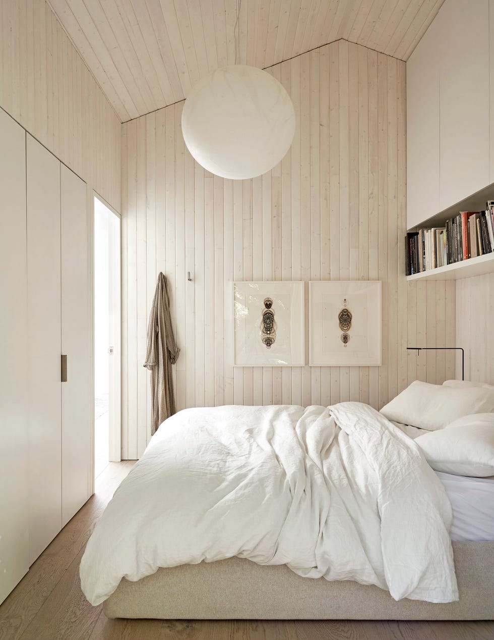 bedroom art jeffrey simmons, greg kucera gallery pendant davide groppi bed blu dot bedding coyuchi bedside light viabizzuno