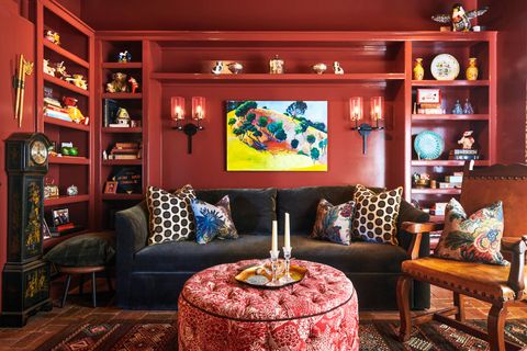 red lacquer room den