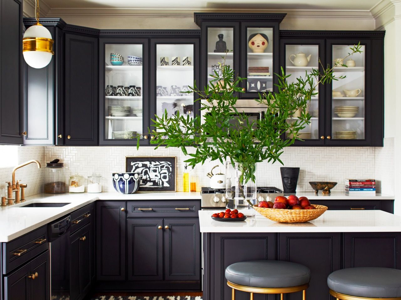 kitchen ideas dark cabinets