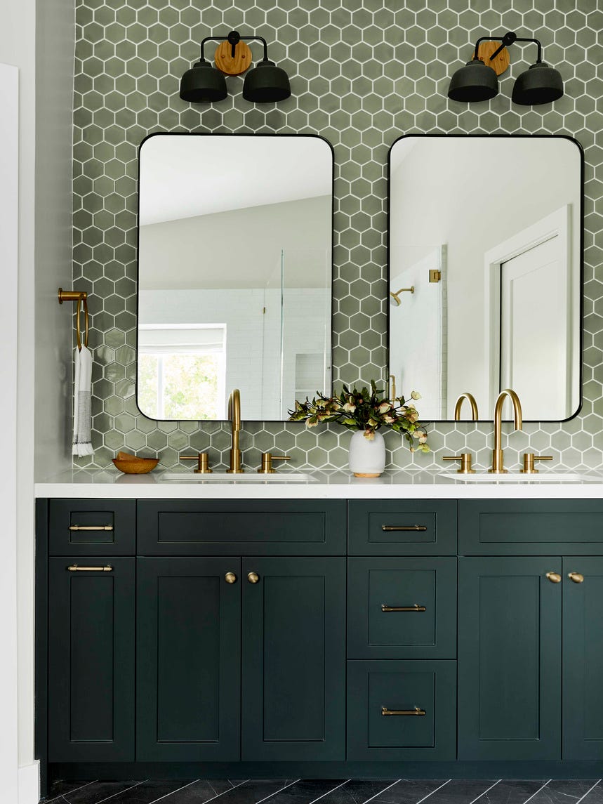 guess bathroom with his and hers sinks vanity from rejuvenation