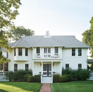 exterior of a large white house