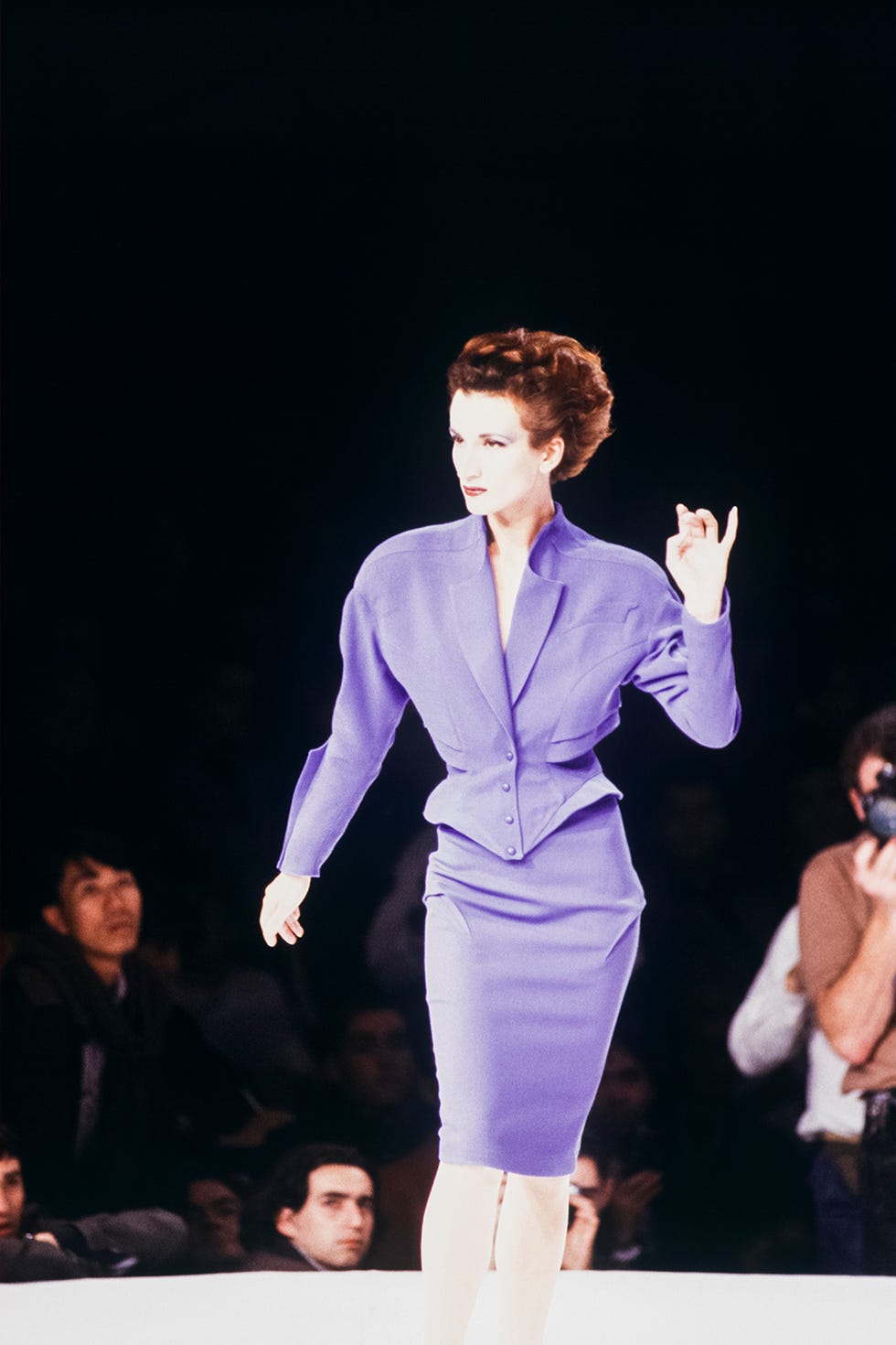 Performance, Fashion, Event, Purple, Public event, Performing arts, Fashion design, Human, Fashion model, Outerwear, 