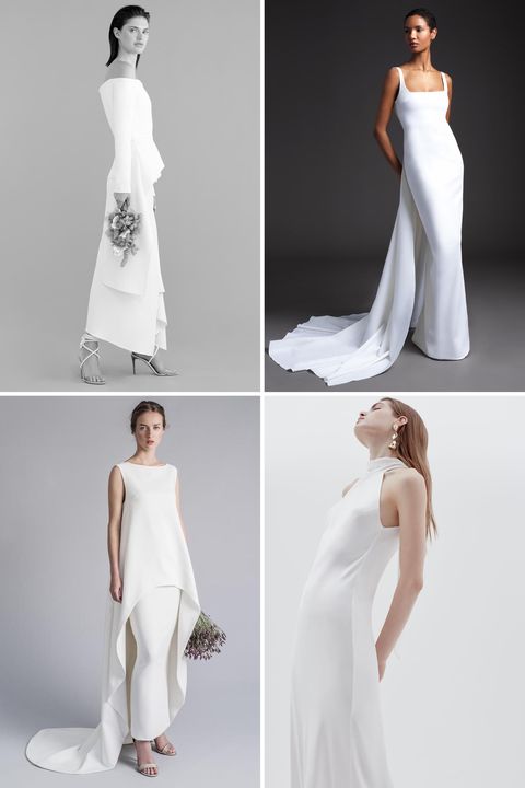 Clothing, Gown, Dress, Fashion model, Wedding dress, Shoulder, White, Bridal clothing, Bridal party dress, Bride, 