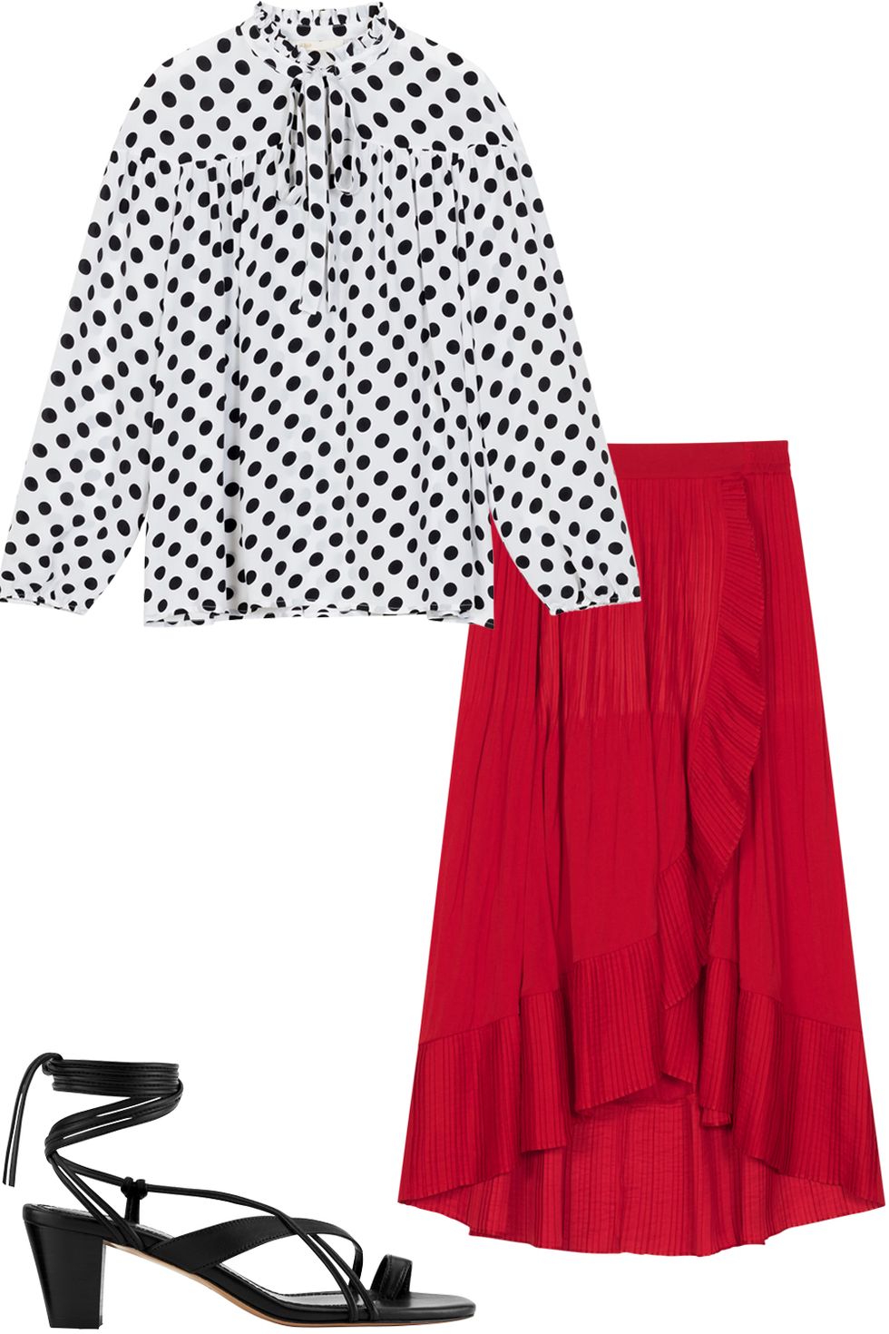 Clothing, Red, Polka dot, Pattern, Product, Design, Magenta, Outerwear, Costume, Sleeve, 