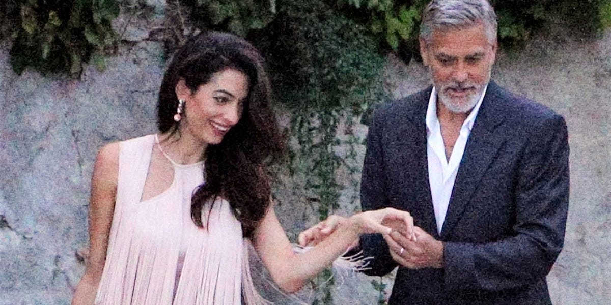 Amal Clooney Wore the Most Charming Fringe Dress in Italy