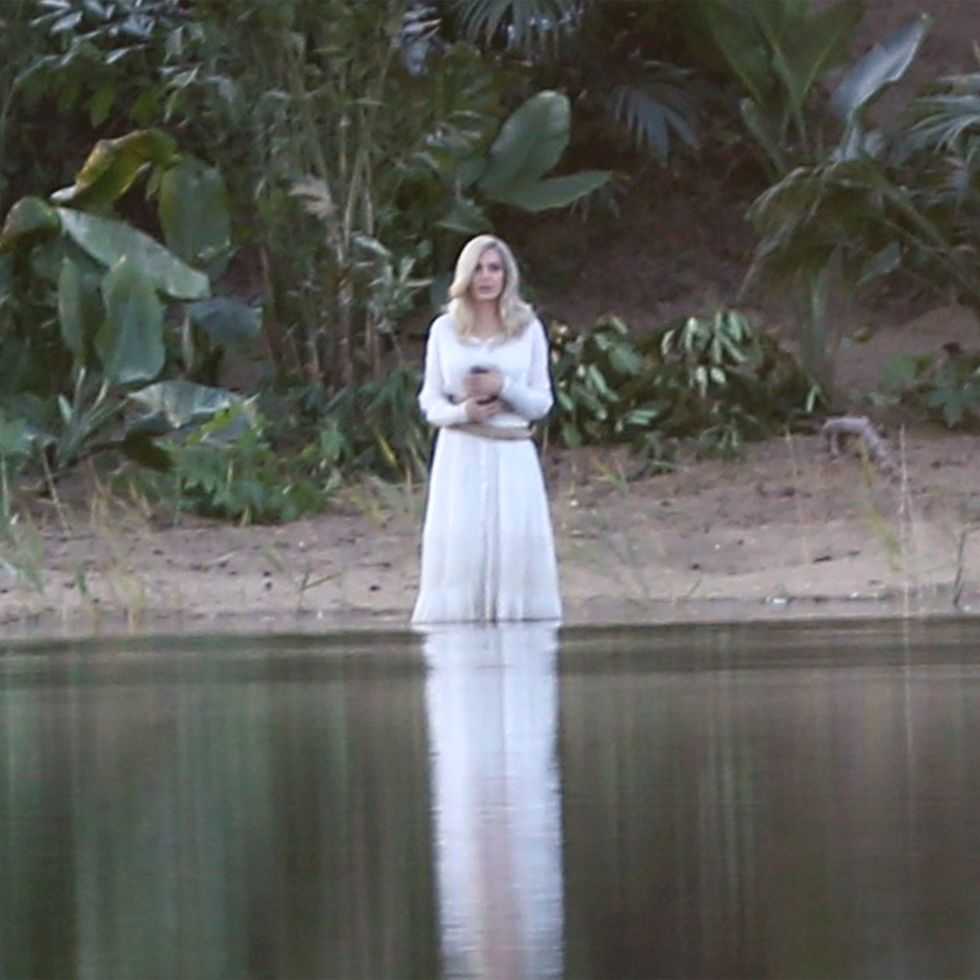 EXCLUSIVE: *Prem Exc* Angelina Jolie Wades Into A Lake While Filming First Scenes For New Marvel Film 'Eternals'