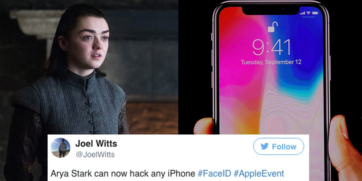 iPhone X Trolled with Arya Memes - Apple Event Trolled with Arya Stark Memes