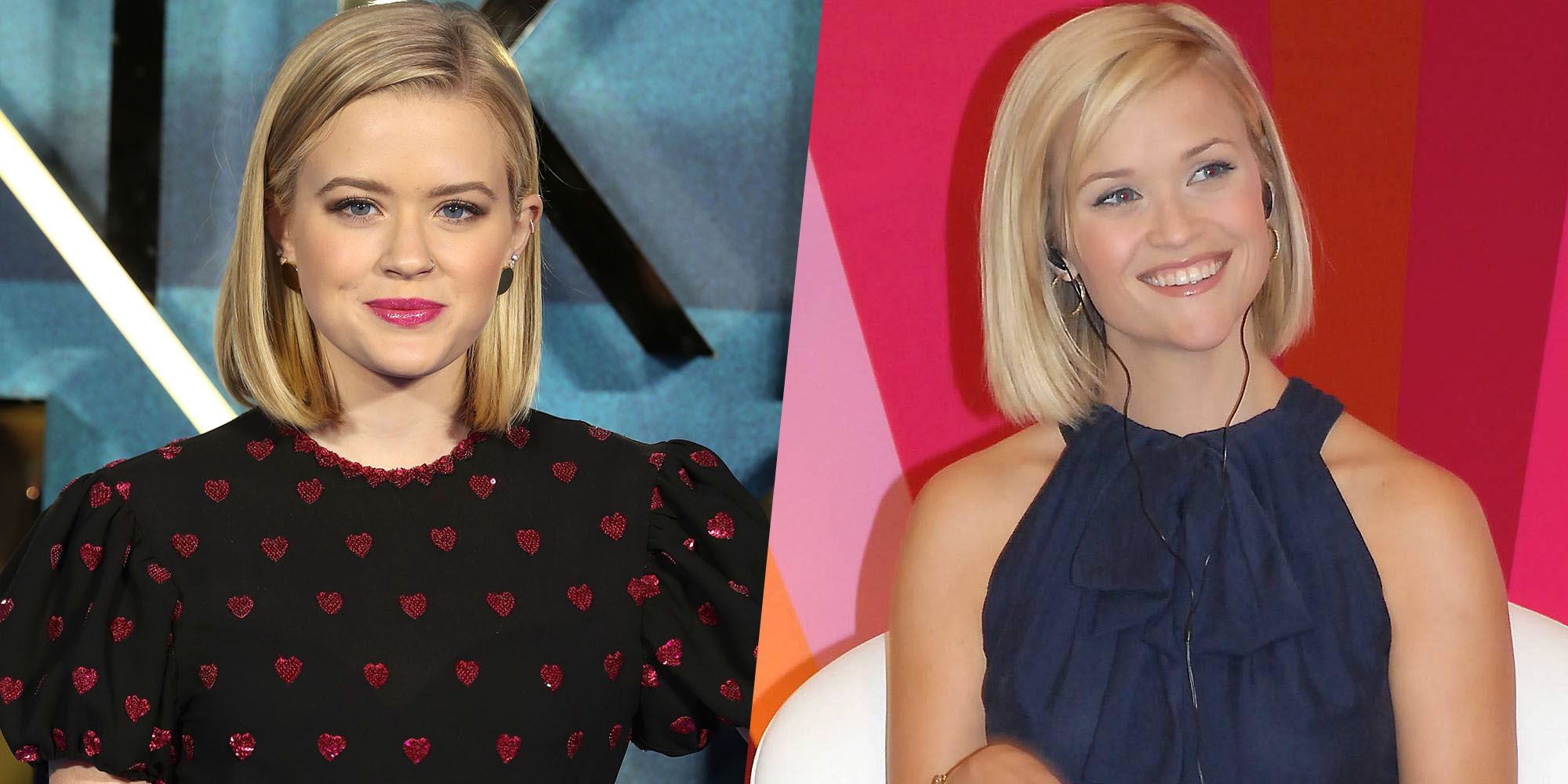 Reese Witherspoon wears her long hair in multitones of blondes