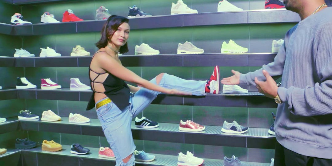 Bella Hadid Spends Over $1k on Sneakers - Bella Hadid Sneaker Shopping