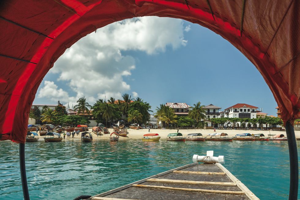 Tanzania, Zanzibar, Zanzibar City, Stone Town, listed as World Heritage by UNESCO, the tourist harbor