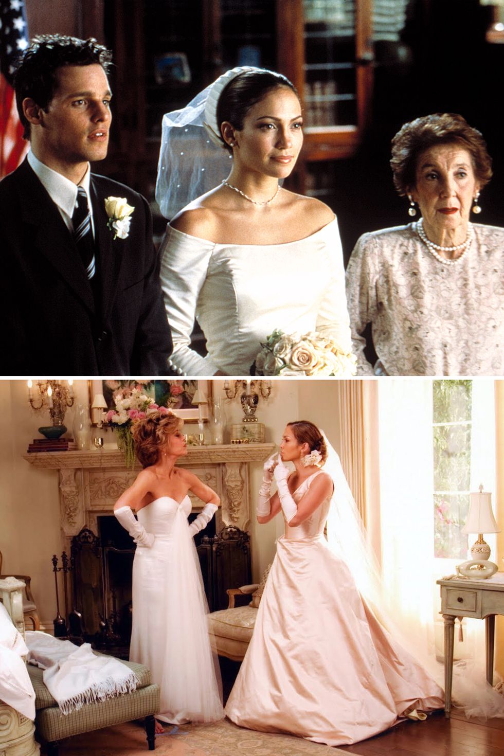 Bride Updated Mom's 1985 Wedding Dress With Sheer Bodice, Dramatic Train