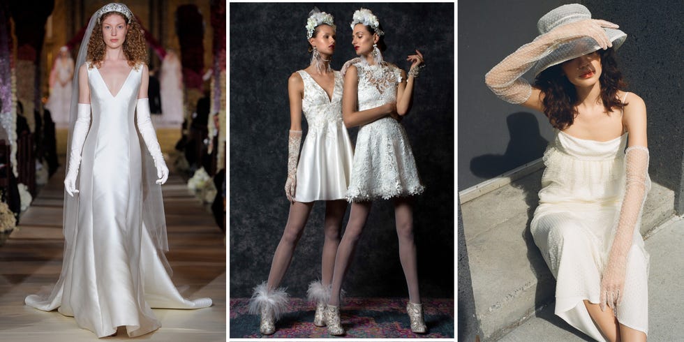 Clothing, Fashion model, Dress, White, Gown, Wedding dress, Fashion, Shoulder, Bridal clothing, A-line, 