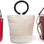 Bag, Handbag, Product, Red, Brown, Leather, Fashion accessory, Material property, Beige, Luggage and bags, 