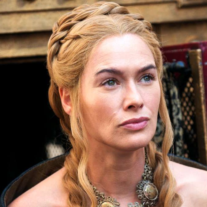 Cersei Lannister on Game of Thrones, green eyes