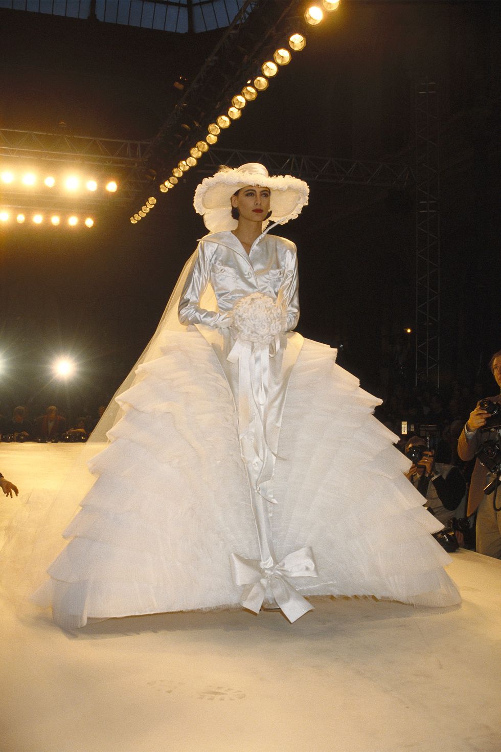 Chanel Model Bride Rides a White Horse Down the Runway at Haute