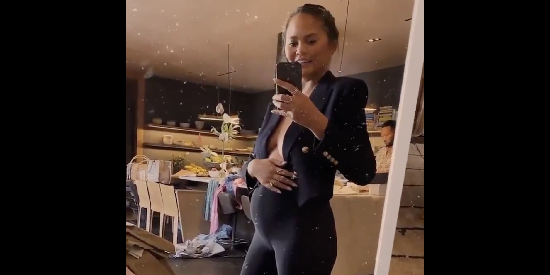 Chrissy Teigen Gets Sporty with John Legend in Leggings and