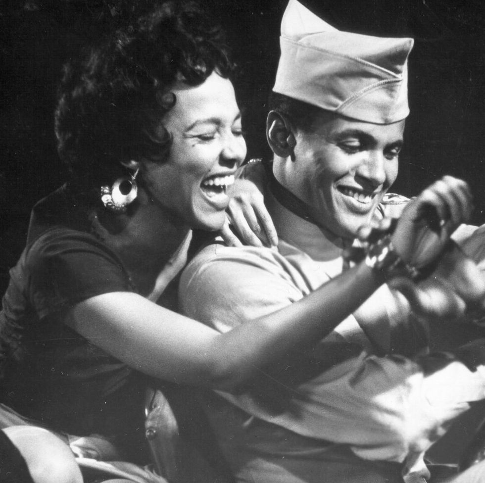 october 28 entertainers harry belafonte and dorothy dandridge perform in a scene from the movie "carmen jones" which was released on october 28, 1954 photo by michael ochs archivesgetty images